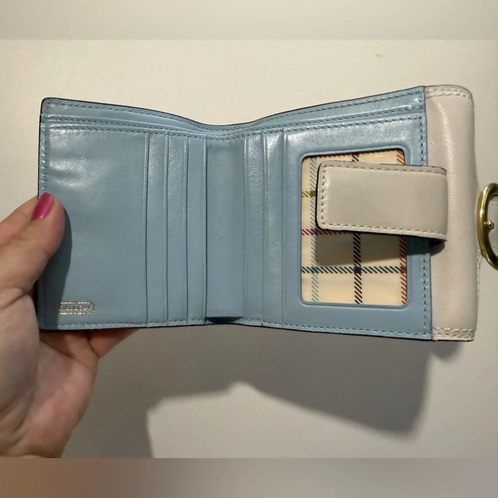 Coach Bleecker White Leather Buckle Wallet - Picture 5 of 8